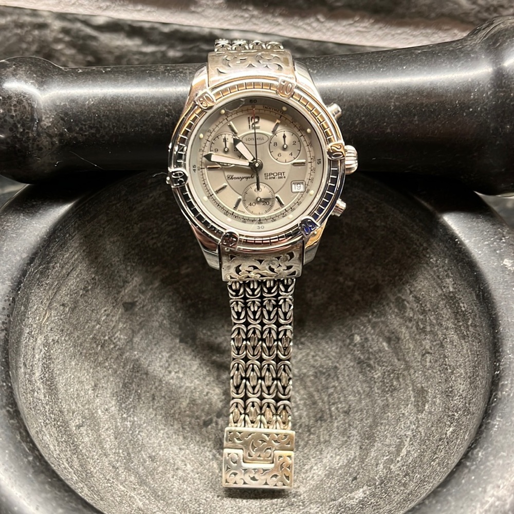 Lois Hill Sterling Silver/Stainless Steel Watch